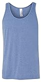 Bella Canvas Jersey Tank (3480) Blue Triblend, XS