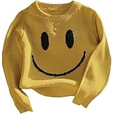 Verdusa Toddler Boy's Graphic Cozy Sweaters Trendy Fall Pullovers Cute Knit Tops