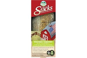 Oxbow Harvest Stacks, Timothy Hay, Rabbits & Guinea Pigs, Chamomile, 35 oz | Compressed Timothy Hay Stacks For Rabbits, Guinea Pigs & Chinchillas, Less Dusty, Travel Friendly, Easy to Feed, Made in USA