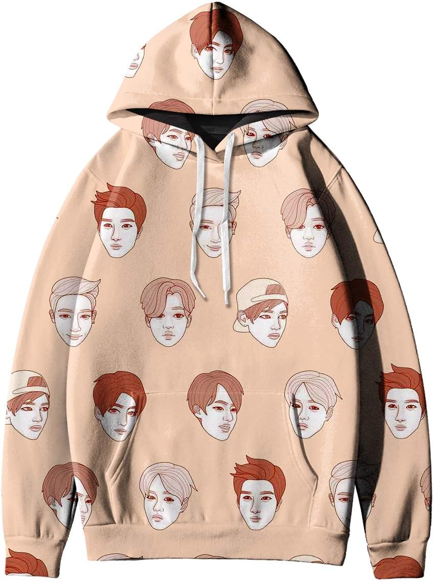 NBBZ Kpop BTS Unisex Hoodie 3D Digital Printing Sweatshirt