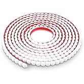 Trimold 118" x 0.39" Peel and Stick Unfinished Beaded Trim - Easy to Paint, Flexible DIY Craft Molding for Mirror Frame, Backsplash, Wall, Door, Cabinet, Dresser, Shelf