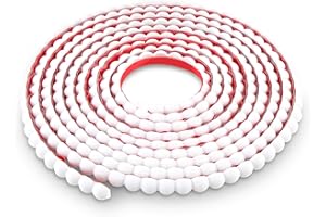 Trimold 118" x 0.39" Peel and Stick Unfinished Beaded Trim - Easy to Paint, Flexible DIY Craft Molding for Mirror Frame, Backsplash, Wall, Door, Cabinet, Dresser, Shelf