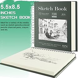 Sketch Book 5.5 X 8.5 - Spiral Sketchbook Pack of