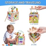 KMTJT Wooden Activity Cube Montessori Toys for 1 2 3 Year Old Toddlers view 5