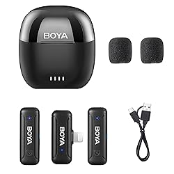 BOYA Wireless Lavalier Lapel Microphones for iPhone