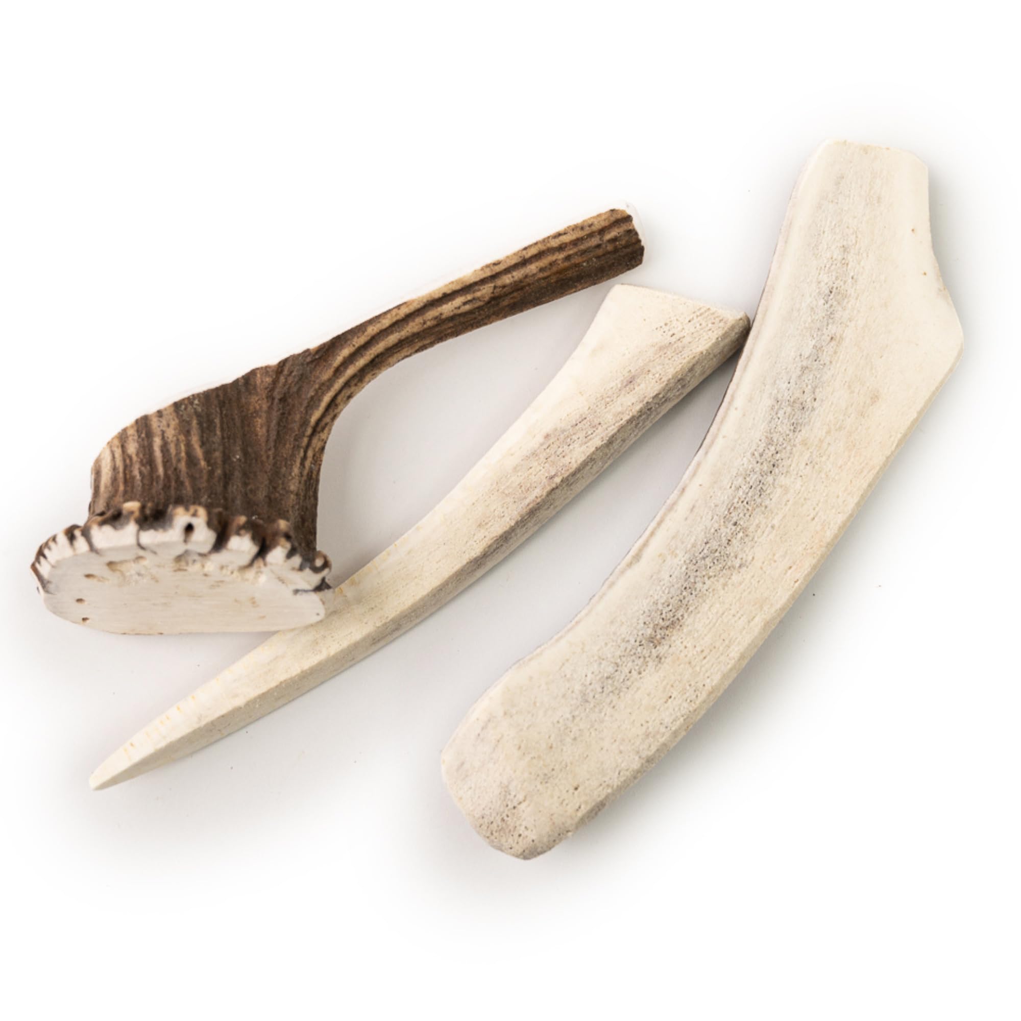 Natural Dragonfly Products - 100% Natural Deer Split Antler for Dogs Premium Long Lasting, low fat, healthy Dog Chew - dental health (Large)