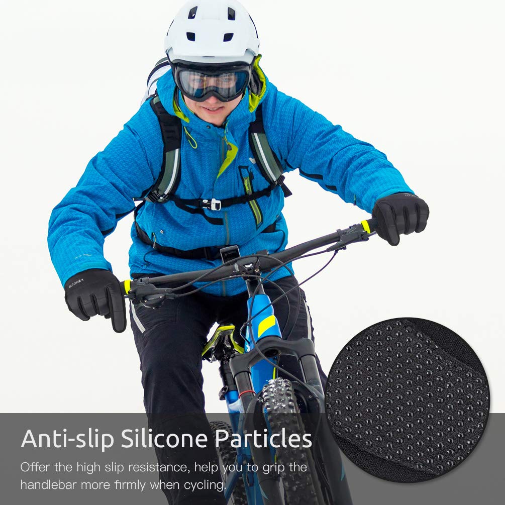 Winter Warm Gloves Touch Screen Gloves Anti-slip Cycling Gloves Sport Gloves, Black