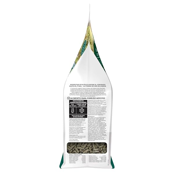 OXBOW ANIMAL HEALTH ORGANIC BOUNTY ADULT RABBIT FOOD – ALL NATURAL RABBIT PELLETS – 3 LB.