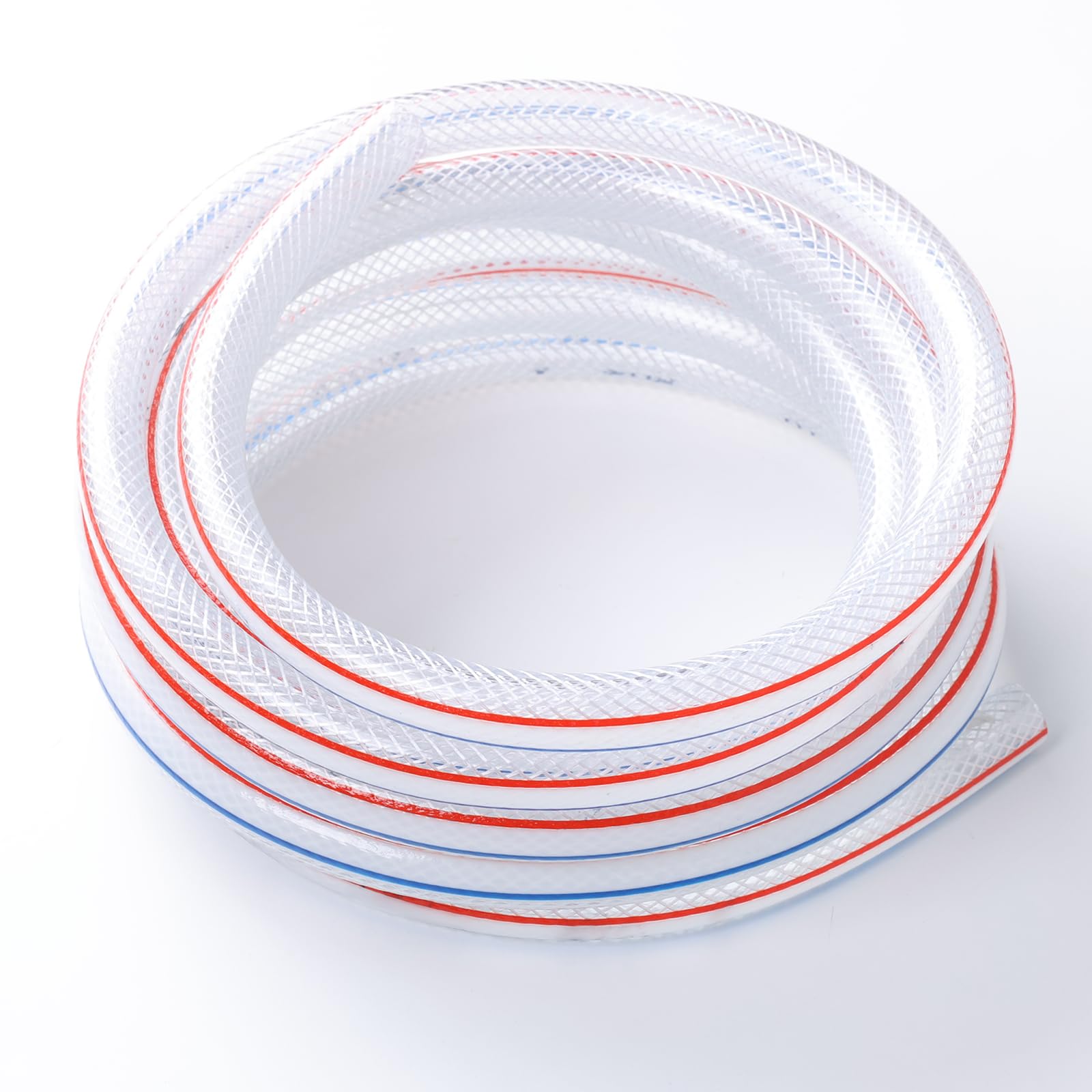 Photo 1 of Eoiips 2” ID PVC Braided Clear Flexible Vinyl Tubing, 2" ID x 2-1/4" OD Heavy Duty Reinforced Vinyl Hose Tube for Water, Oil & Liquid Transfer, 5FT