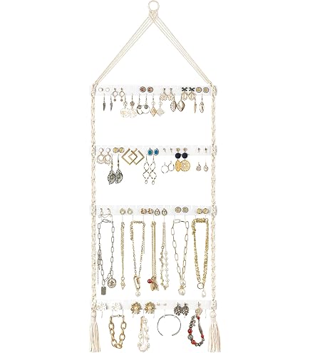 Wood Butterfly Earring Holder - Wall-Mounted Jewelry Organizer With 186 Holes, 11x11 Inches