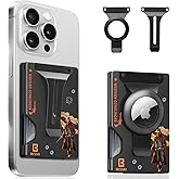 BESSIO Magnetic Phone Wallet Compatible with Apple MagSafe - Metal Card Holder with AirTag Holder, RFID Blocking & Money Clip Mag Safe Wallet for iPhone 17 16 15 14 13 12 Pro Max/Pro/Plus/Mini