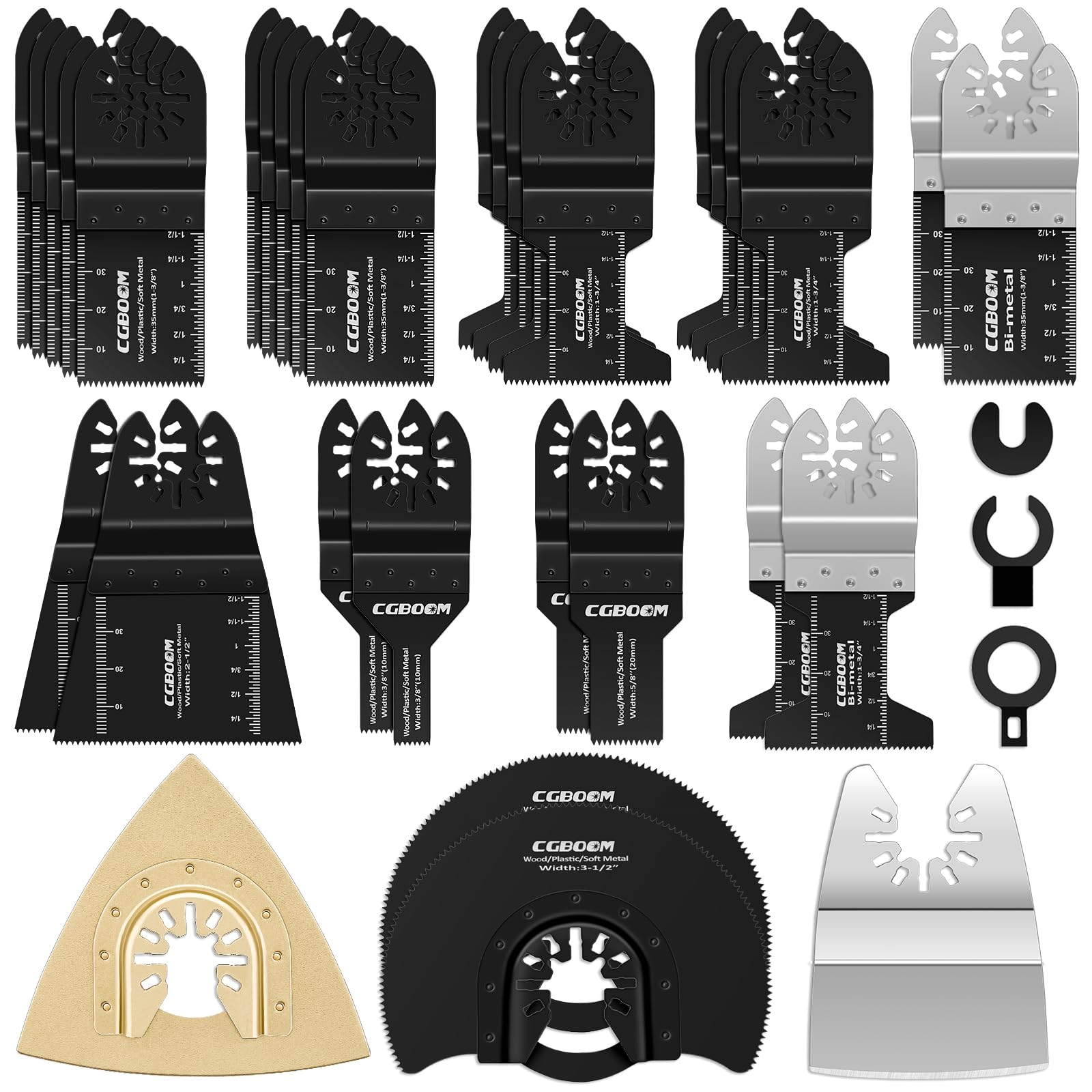 28 Pcs Oscillating Saw Blades Set Universal Metal Wood Multi Tool Blades Quick Release Multitool Accessories for Bosch DeWalt Fein Craftsman Ridgid Ryobi Makita Milwaukee