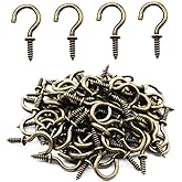 IDEALSV Small Bronze Ceiling Hooks - 5/8'' Screw-in Lights & Jewelry Hooks (40 Pack)