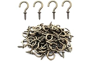 IDEALSV Small Bronze Ceiling Hooks - 5/8'' Screw-in Lights & Jewelry Hooks (40 Pack)