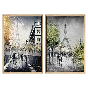 SIGNWIN Framed Wall Art Print Set Grunge Style...
