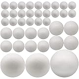 39 Pack Craft Foam Balls, 5 Sizes Including 2-7.8