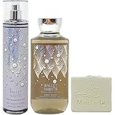 Bath & Body Works Ballet Nights Fine Fragrance Mist and Body Wash with a Natural Oats Bar Soap - Full Size