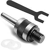 BMWOOD Woodturning Live Tailstock Chuck Adapter to 1" x 8TPI Thread with #2 Morse Taper Mount