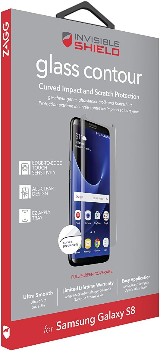 Zagg Invisible Shield Glass Contour Screen Protector for Samsung S8, clear, Samsung Galaxy S8 - Image 3