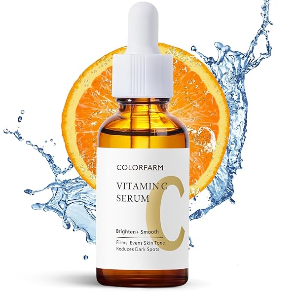 VITAMIN C FACE SERUM HYDRATING: COLORFARM SKIN TIGHTENING WITH VITAMIN E HYALURONIC ACID – ANTI-AGING FOR GLOW SKIN 1 FL OZ