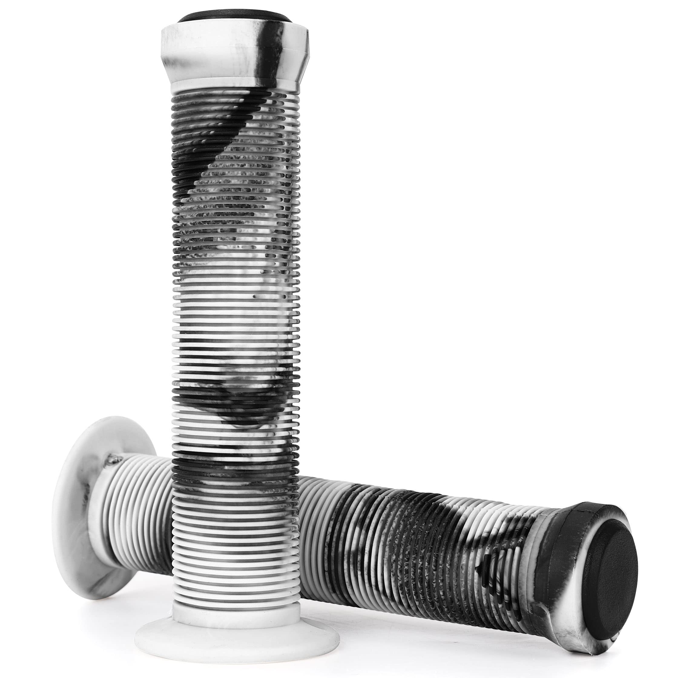Kutrick ハンドルバーグリップ 145mm ソフトフランジレスロングネックグリップ プロスタントスクーターバー BMXバイクバー用