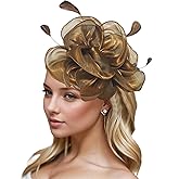 Dresyu Fascinators Hats for Women Girls Vintage Derbyhat Tea Party Hat Fancy Dress Headwear for Weddings