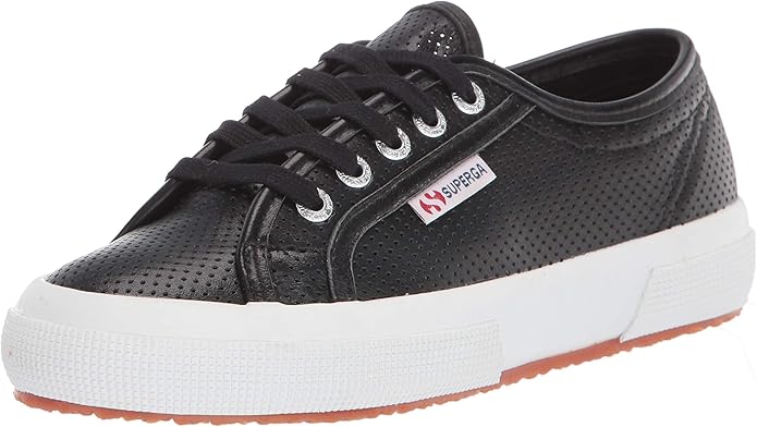 superga perforated leather sneakers