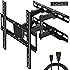 Everstone TV Wall Mount Fit for Most 26"-60" TVs Heavy Duty Dual Arm Articulating Full Motion Tilt Swivel 14" Extension Bracket,LED,LCD,OLED&Plasma Flat Screen TV,Curved TV,Up to VESA 400mm,HDMI Cable
