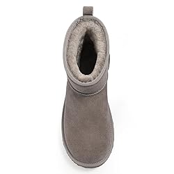 Litfun Suede Mini Boots for Women Winter Warm Fuzzy