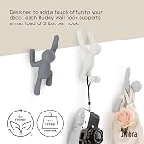 Umbra Buddy Wall Hooks Set of 3 Grey Coat Hangers Accessories view 5
