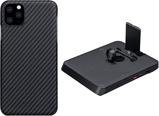 Amazon Com Pitaka 6in1 Wireless Charging Station For Multiple Devices Air Omni Lite Wireless Charger For Iphone Android Airpods Apple Watch With Magez Case For Iphone 11 Pro Max