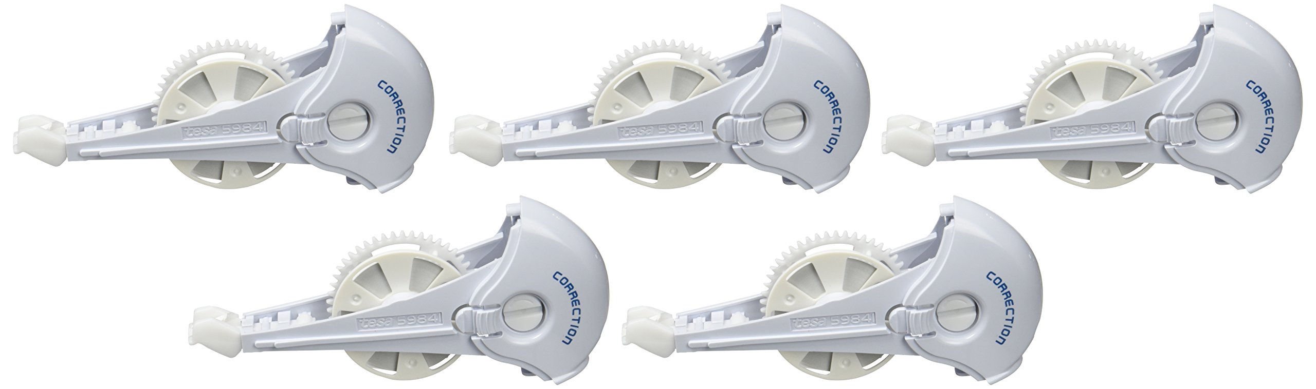 tesa Correction Roller ecoLogo Refill Pack, White Out Tape 14 m x 4.2 mm - Pack of 5