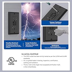 ELEGRP Outdoor GFCI Outlet 15 Amp, Self-Test GFI