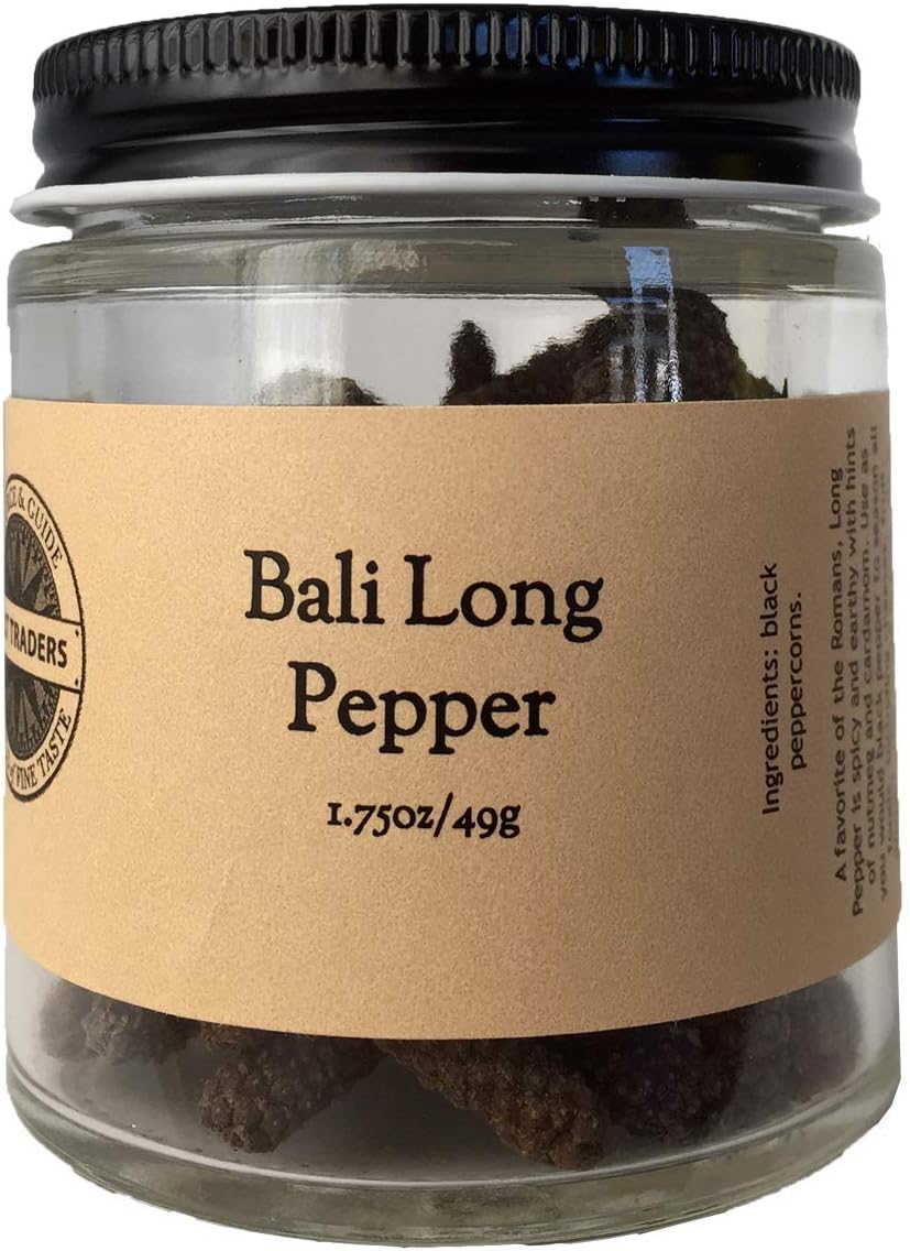 SALT TRADERS Long Pepper from Bali - 1.75 oz Jar