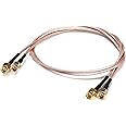 SMA Male to SMA Male Cable, 2-Pack 20inch 1.6ft RG316 Coaxial Coax Extender Cable Adapter Jumper