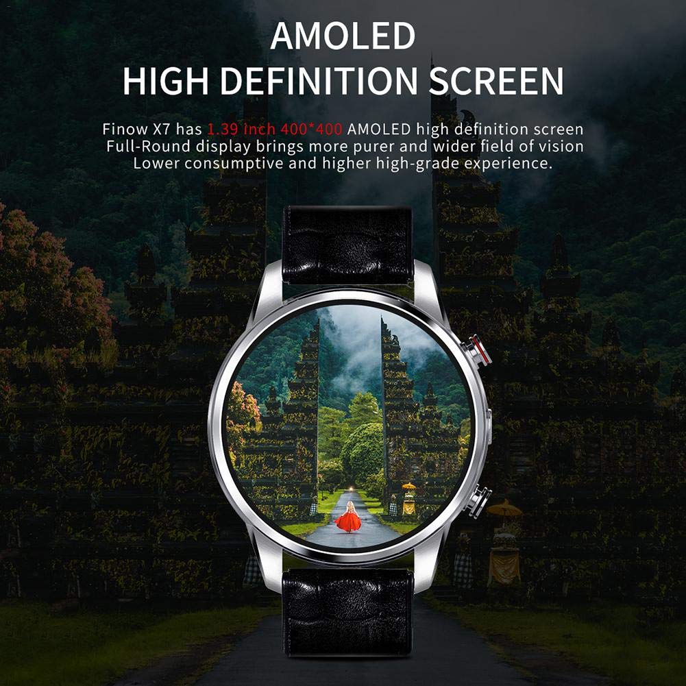 Glory.D Reloj Inteligente X7 4G 1.39 Pulgadas Android 7.1 Quad ...
