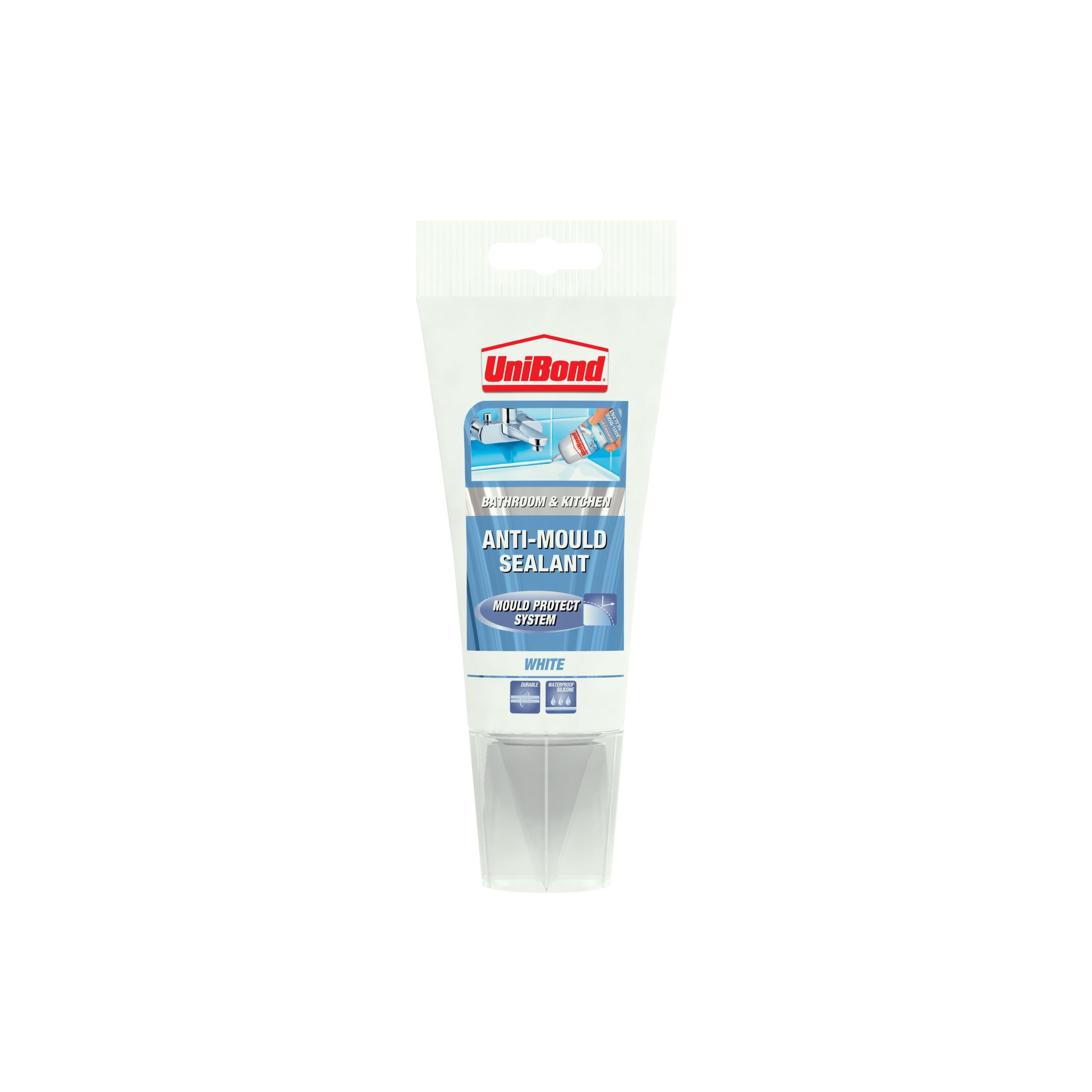 UniBond Anti-Mould Kitchen/Bathroom Sealant Tube - 150 ml, White