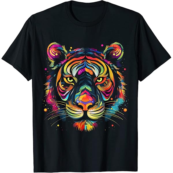 Amazon.com: Tiger T-shirt Tiger Face Wild Jungle Cat Tee T