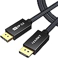IVANKY DisplayPort 2.1 Cable, 15ft, 16K@60Hz, 8K@120Hz, 4K@240Hz, HDR, HDCP 2.2, 3D, ARC, Compatible with Gaming Monitor, TV and More