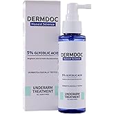 DERMDOC 5% Glycolic Acid Underarm Spray (100ml) | Multipurpose Exfoliating Toner | 3.38 Fl oz
