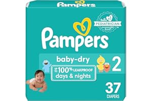 Pampers Baby Dry Diapers - Size 2, 37 Count, Absorbent Disposable Diapers