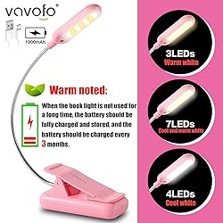 VAVOFO Rechargeable Book Light for Reading in Bed