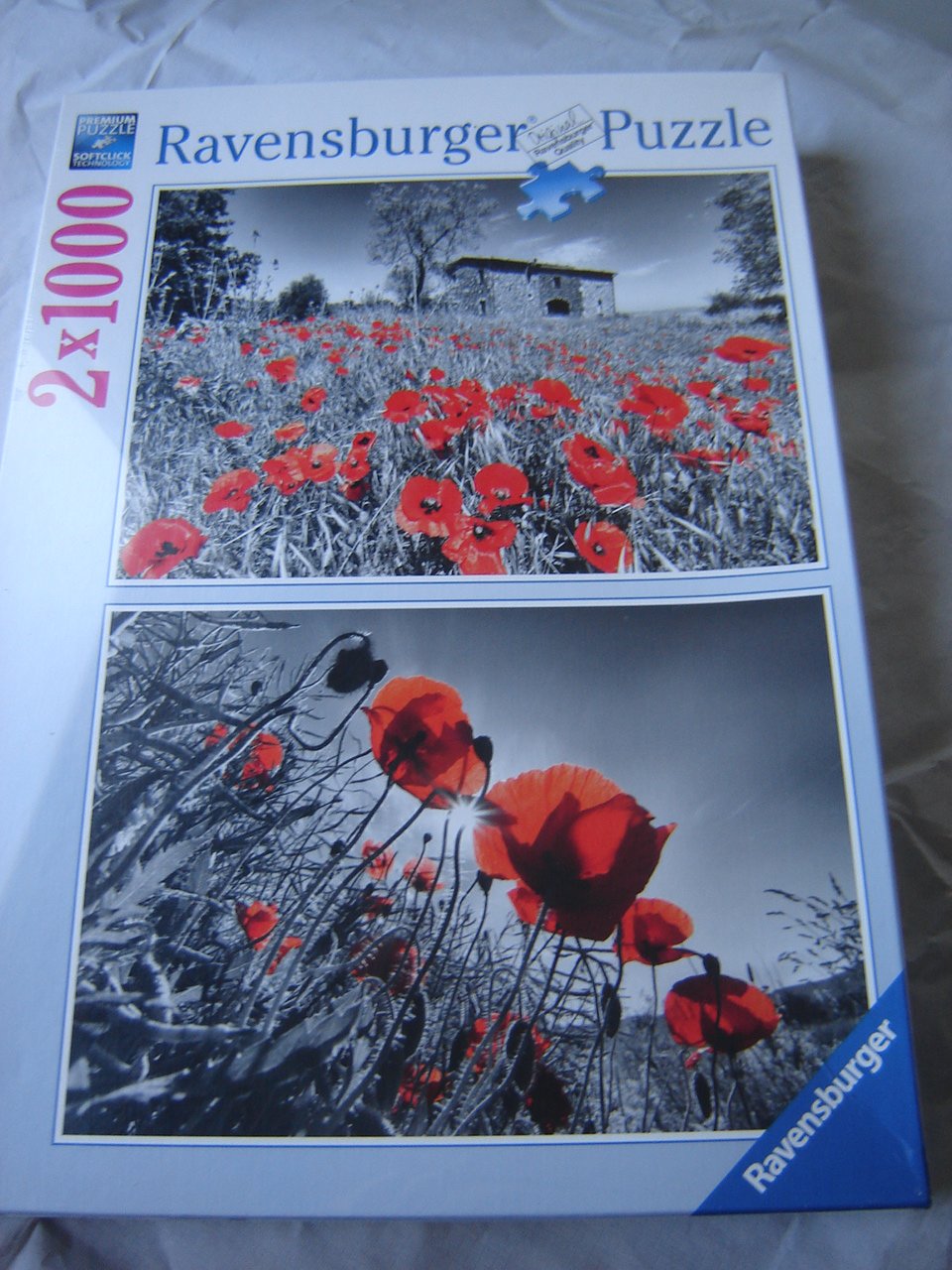 Red Poppy 2x1000 piece puzzles by Ravensburger