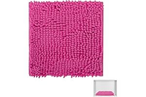 AUECOOME Locker Rug school girl rugs Carpet Chenille 100% Microfiber Locker Carpet with Non Skid Backing Locker Decorations (Rose Red, 12X12)