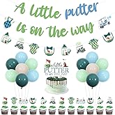 Wonmelody Golf Baby Shower Decorations with A Little Putter is On the Way Banner Ball Cart Garlands Golf-Partee Cupcake Toppers Tee Time or Tea Party Sports Theme Gender Reveal Supplies for Boy