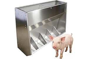 DPSXZMZ Hog Feeder for Pigs Heavy Duty Steel Piglets Feeder, Moisture Proof Piglet Creep Feeder with Self Feeder, Multipurpos