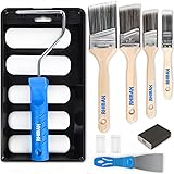 Rhibak Paint Roller Kit, Paint Brushes and 4 Inch