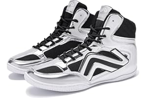 HIKLDK Wrestling Shoes Men Boxing Shoes for Men Wrestling Boots High Top Fitness Weightlifting Powerlifting Shoes Lightweight Non-Slip Breathable