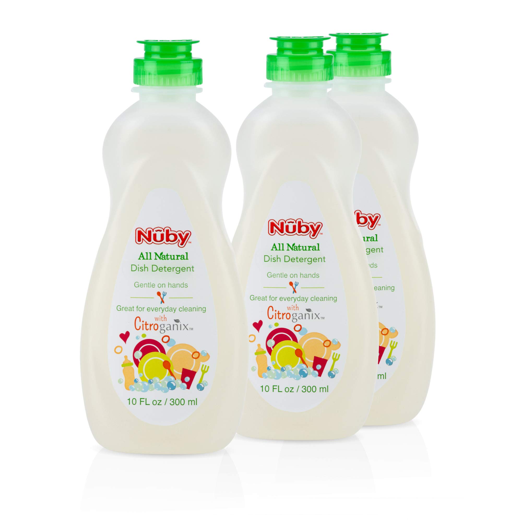 Dr. Talbot's Nuby Dish Detergent Naturally Inspired with Citroganix, (Pack of 3, 10 Fl Oz Each) 30 Fl Oz