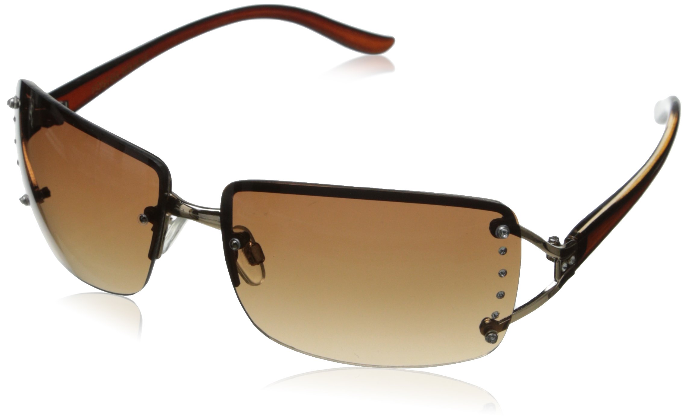 Photo 1 of Foster Grant Women's Vera Oval Sunglasses, Gold/Brown, 64 mm